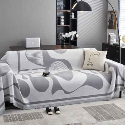 Luxe Zachte Chenille Sofa Handdoek Krasbestendige Meubelbeschermhoes Universele 1/2/3/4 Zits Bankovertrek voor Woonkamer 180x130cm