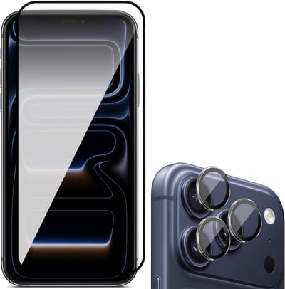 Screenprotector & Camera Protector geschikt voor iPhone 17 Pro - Volledig Dekkend Glas