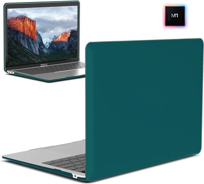 Laptophoes - Geschikt voor MacBook Air 13 inch Hoes - Case Voor Air M1 2020 (A2337) - Diep Groen