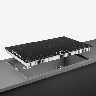 Inductiekookplaat 90 cm 5 Zones 7200 W Boost Touch Slider Timer Kindveilig