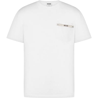T-shirt man Moschino - t-shirt bio katoen jersey - wit