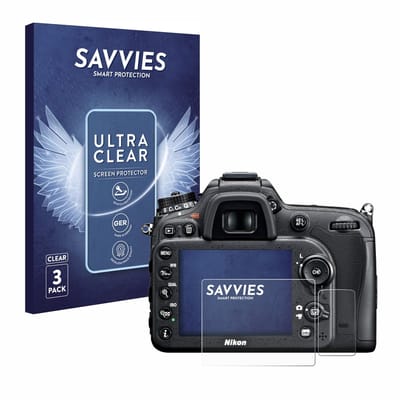Savvies - Screenprotector voor Nikon D7100 - Folie Beschermfolie transparant 6 Stuks