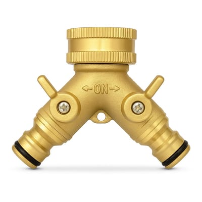 Md-Goods Waterverdeler 2 weg - Y stuk kraan splitter – Slangkoppeling - Kraanstuk – water splitter - y kraansplitter