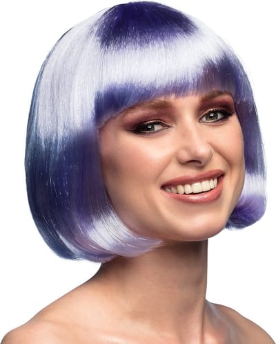 Boland - Pruik Cabaret lila Paars - Steil - Kort - Vrouwen - Can Can - Glitter and Glamour