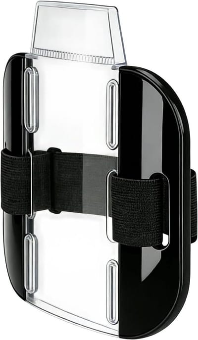 Badgehouder Armband - Kaarthouder - Outdoor Activiteiten - Waterdicht PVC Materiaal - 18 x 16 cm - Zwart