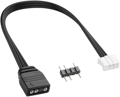 5V ARGB naar 4/6 Pin Fan Controller Adapter voor PC Fans en LED Apparaten, Compatibel met Coolmoon en Corsair, 1 Pack