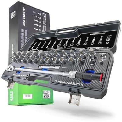 Draaimomentsleutel set 1/2" 60-350 Nm met accessoires voor auto, vrachtwagen en bestelwagen