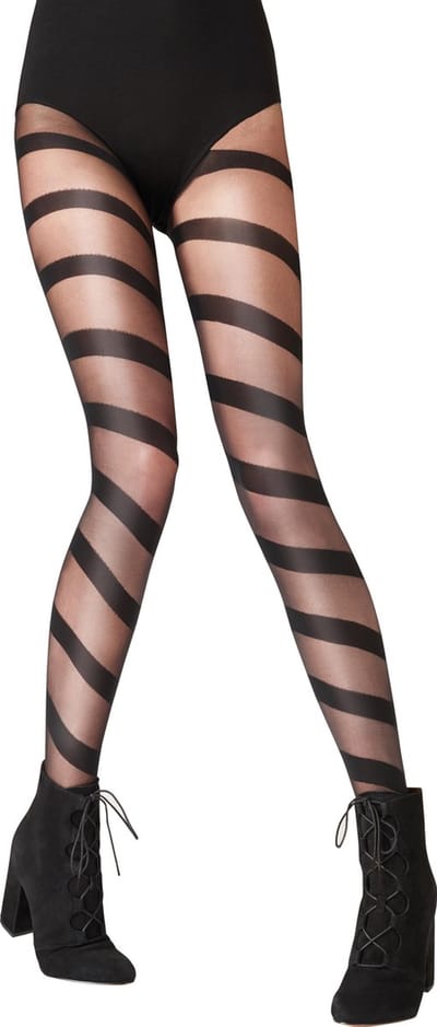 House of Holland - Pretty Polly -Panty - Fashion - Spiral Fashion - One Size - 36/42 - Zwart
