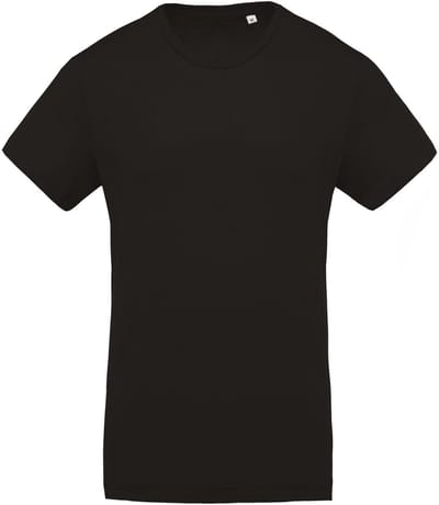 Kariban Heren Organische Bemanningsleden Hals T-Shirt (Zwart)