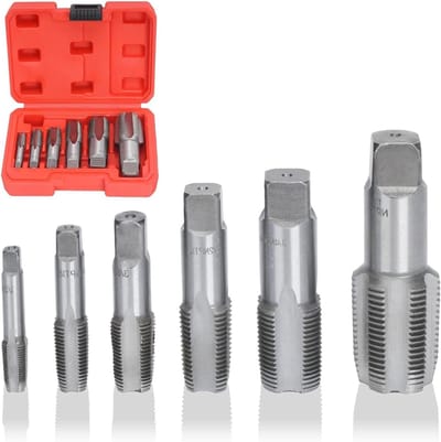 Set van 6 NPT Draadkappen voor PVC Buizen - Carbon Staal, Geschikt voor 1/8" tot 1" Buizen, Handgereedschap en Accessoires voor Loodgieterswerk