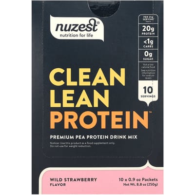 Nuzest, Clean Lean Protein, Wilde Aardbei, 10 Zakjes, 0,9 oz (25 gram) per pak
