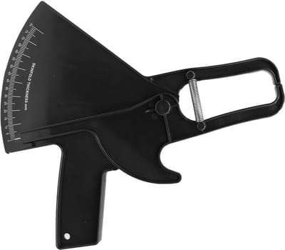 Huidplooimeting Caliper - Vetmeting Tester - Lichaamsanalyse - Nauwkeurige Resultaten - 0-80mm Bereik - Zwart