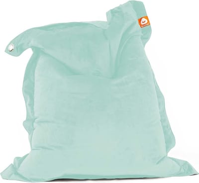 Whoober rechthoek zitzak St. Tropez XL velvet mintgroen - Wasbaar - Zacht en comfortabel