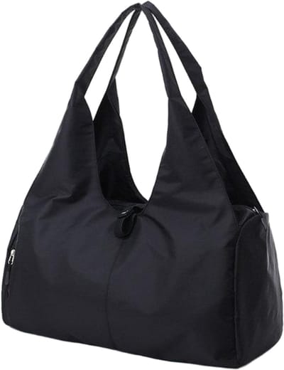 Sporttas/reistas voor dames - met schoenentas en natte tas - compact en waterdicht - draagbaar - geschikt voor sport, yoga, sauna, strandzwemmen - zwart - 48*25*21cm