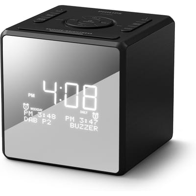 PHILIPS TAR4600 DAB/FM-wekkerradio met dubbel alarm en USB-C-oplaadpoort