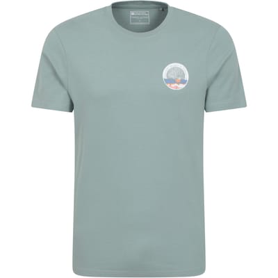 Mountain Warehouse Heren Padstow bedrukt biologisch T-shirt (Lichtgroen)