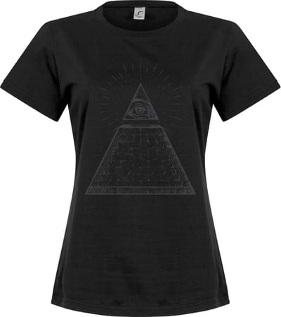 All Seeing Eye Dames T-Shirt - Zwart - M