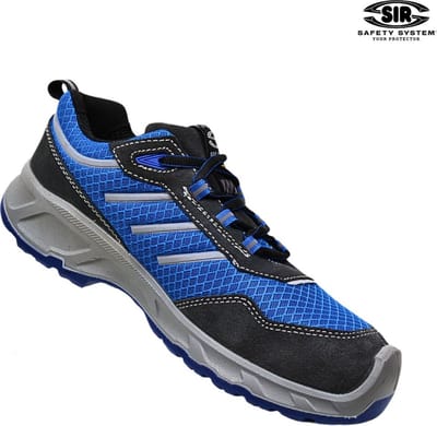 SIR SAFETY NAOMI Veiligheidsschoenen S1P HEREN Werkschoen Zwart Blauw - Stalen Neus en Stalen Tussenzool - Antislip SR - Ademend