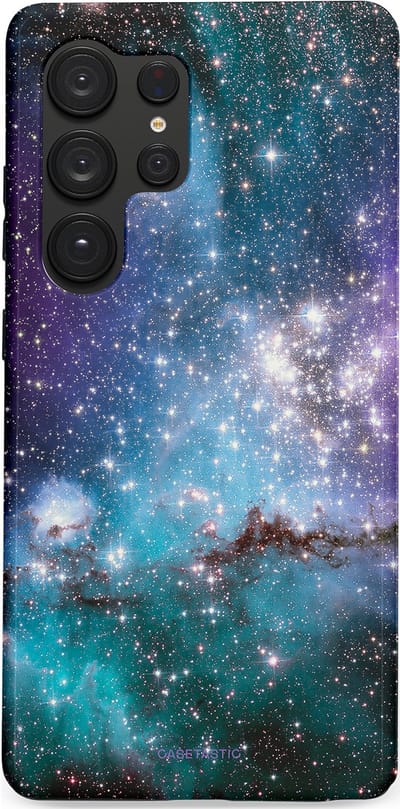 Casetastic Hoesje Geschikt voor Samsung S25 Ultra - Stijlvolle Beschermende Duo-layer Case - Nebula nachtdroom