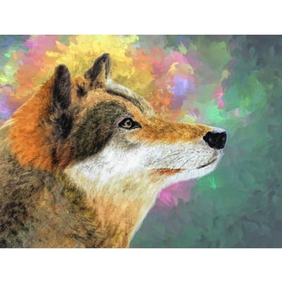 5D Diamant Borduren Wolf Dieren Kruissteek DIY Diamant Schilderij Home Decor geschenken 20X30CM beige
