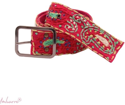Imbarro Geborduurde Riem – 100% Katoen – 110 cm – Handgemaakt – Multicolor – Bohemian Stijl