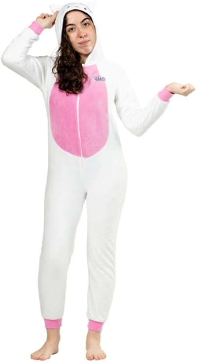 Riethmüller - Hello Kitty Fleece Onesie Kostuum Volwassene – Officiële Licentie - Maat XS