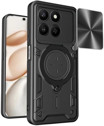 Hoesje geschikt voor HONOR 400 Smart - Techsuit CamGuard Pro Back Cover - Zwart