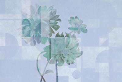 Fotobehang queensgarden1 DD121912 Livingwalls Walls by Patel 3 Blauw Groen Vlies 270 x 400 cm (4 delen) Fotobehang