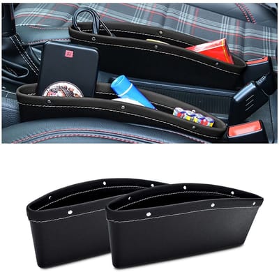 Dailygoods- Autostoel Organizer - Creëer extra opbergruimte - Autostoel Gap Filler - Opbergbox voor accessoires - Universele maat - Duurzaam PE-materiaal - Autostoel Caddy