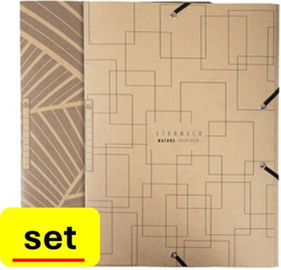 4 x Elastomap Exacompta Eterneco - A4 - 400gr - FSC - 2 designs