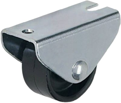 DOMINO Zwenkwielen 25mm - Vaste plaat - Max 40kg - Plastic meubelwieltjes - Reservewielen voor meubels en kasten