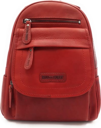 Hill Burry – VB10045 -3109 - echt lederen - dames - rugzak - stevig - chique - uitstraling - vintage leder- rood