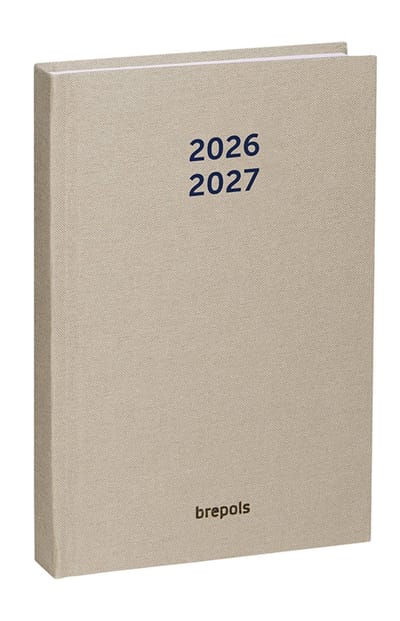 Brepols agenda 2026-2027 - Student NATURE - Schoolagenda - 1 week op 2 pagina's - Gekartonneerde omslag - Weekoverzicht - Beige - 9 x 16 cm