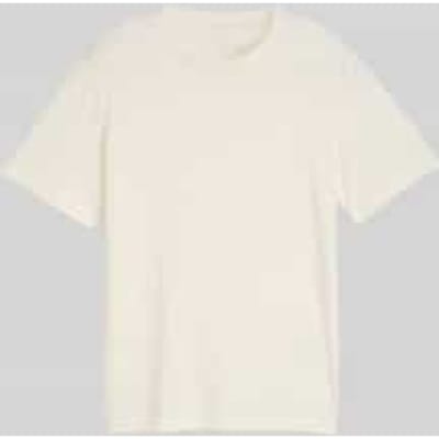 Tom Tailor - Basic T-shirt van katoen - Maat M - Gardenia White