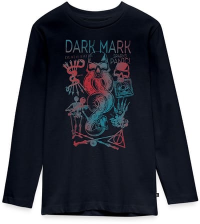 Harry Potter Duistere Teken & Gruzielement Ontwerp Premium T-Shirt Tiener Lang