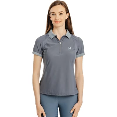 Dames wedstrijd polo met rits Horseware Tech