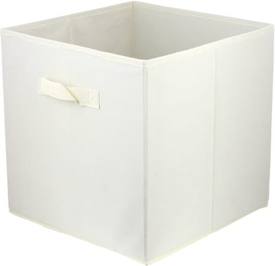 LAVITA® Opbergmand Textiel - 31x31x31 Wit - 1 stuk - Opbergbox Kast Organizer Opbergdoos - Kastlade Verdeler Voor Kleding Ondergoed Badkamer Kledingkast - Vouwdoos Stoffen Doos Opbergdozen