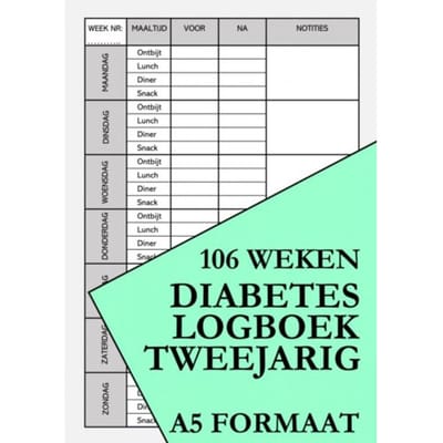 Bloedsuiker Planner En Diabetes Logboek - Tweejarig - Diabetes Logboek