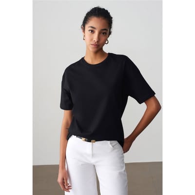 Dames Katoenen Ronde Hals T-Shirt