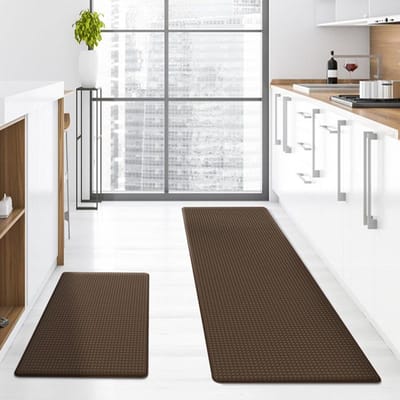 Nieuwe Eenvoudige Effen Kleur Keukenvloermat Lang PU Leer Huishoudelijk Waterdicht Antislip Mat Anti-olievlek 40*60*0.8cm