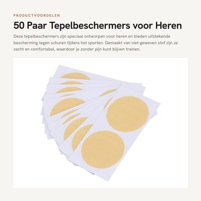 Dailygoods- Tepelbeschermer 50 Paar - Ademend - Zweetbestendig - Niet-klevend - Absorberend - Geschikt voor gevoelige huid - Tepelcovers