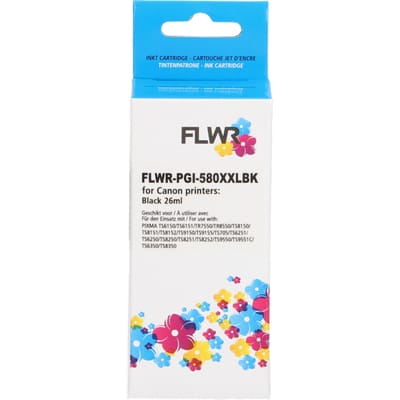 FLWR inktcartridge voor Canon 580XXL Zwart - Premium Huismerk Canon 580XXL inkt (Zwart - hoge capaciteit) o.a. geschikt voor Canon PIXMA TR7550, Canon PIXMA TR8550, Canon PIXMA TS6150, Canon PIXMA TS6250, Canon PIXMA TS6350