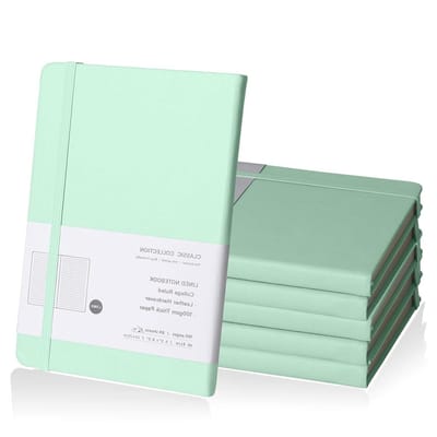 Gelinieerd dagboek - Notitieboek Schrijfboek - Dagelijks noteren - 160 pagina's - 57"x8" - Eierschaalgroen