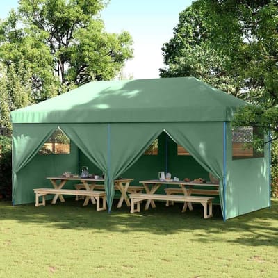 Opvouwbare Partytent - Pop-up Paviljoen - Outdoor Feesten - Pop-up Snel Opbouw - 580 x 292 cm - Groen