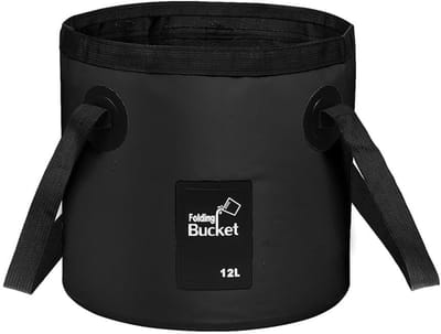 Dailygoods- Opvouwbare Emmer 12L - Lichtgewicht - PVC - Draagbaar - Sneldrogend - Geschikt voor Camping/Wandelen - Wateremmer