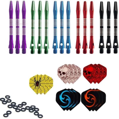 Dailygoods - Aluminium Dart Shafts met 5 Kleuren en Accessoires voor Dartpijlen