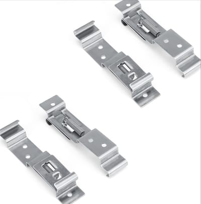 *** 4 stuks RVS Kenteken Nummerplaat Houders kentekenplaathouder - Universeel Frame Beugels Clips Klemmen (set) voor nummerplaten - van Heble® ***