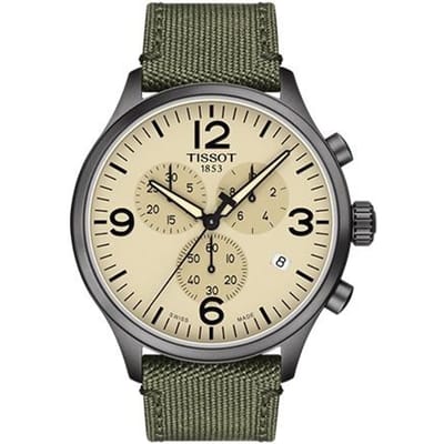 Tissot Speedmaster Vintage Serie Kwarts Uurwerk Waterdicht Datumweergave Drie Wijzers Horloge Heren Horloges Beige Staal T116.617.37.267.00 Ivory Watch Dial beige