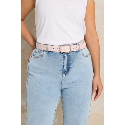 Yours Roze Stervormige Riem Met Studs En Strasssteentjessize 42-44