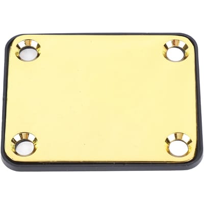 Plaque de talon pour guitare électrique Plaque de renfort de manche de guitare en métal Plaque de protection pour remplacement Noir or